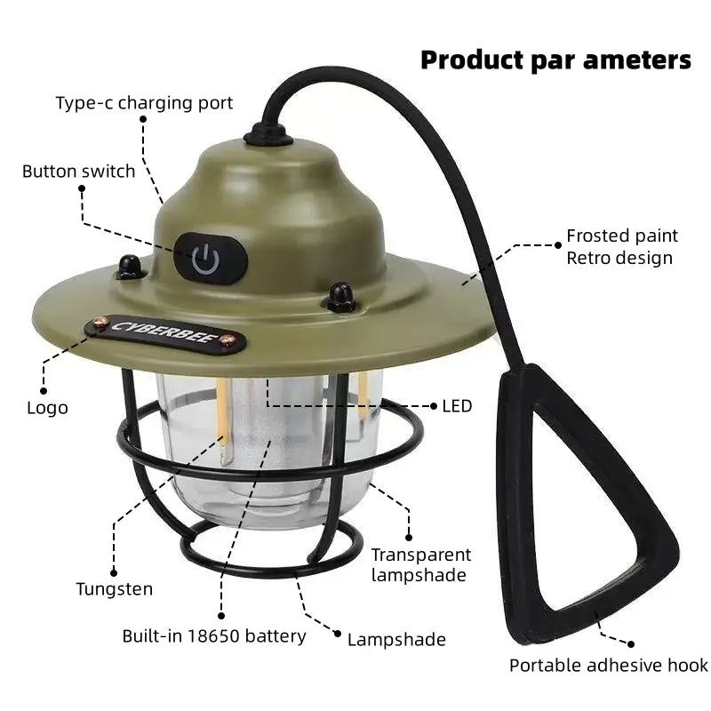 Portable Dimmable Outdoor Camping Lantern