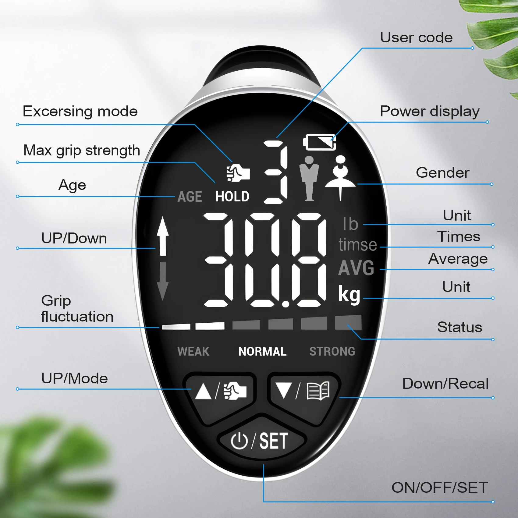 Digital Hand Grip Strength Trainer