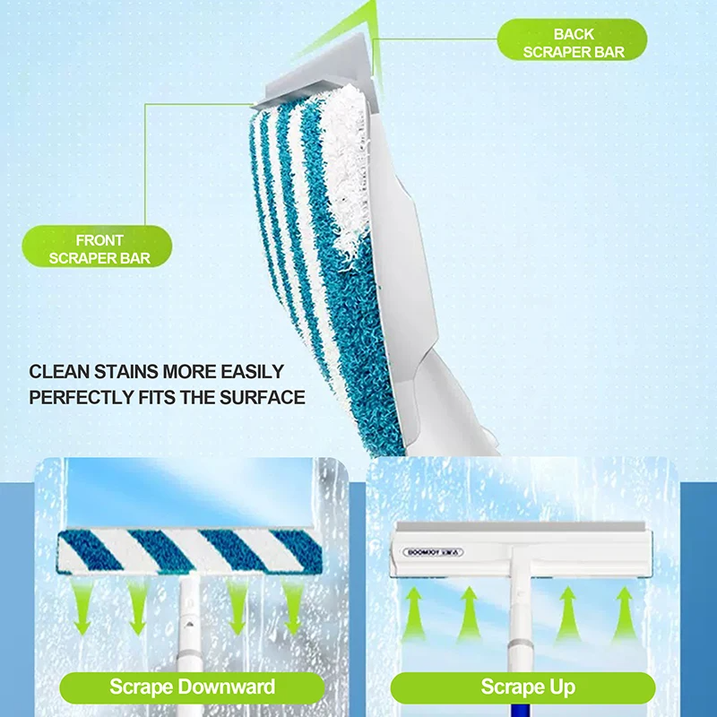 2 in 1 Window Squeegee & Spray Cleaner with Long Pole