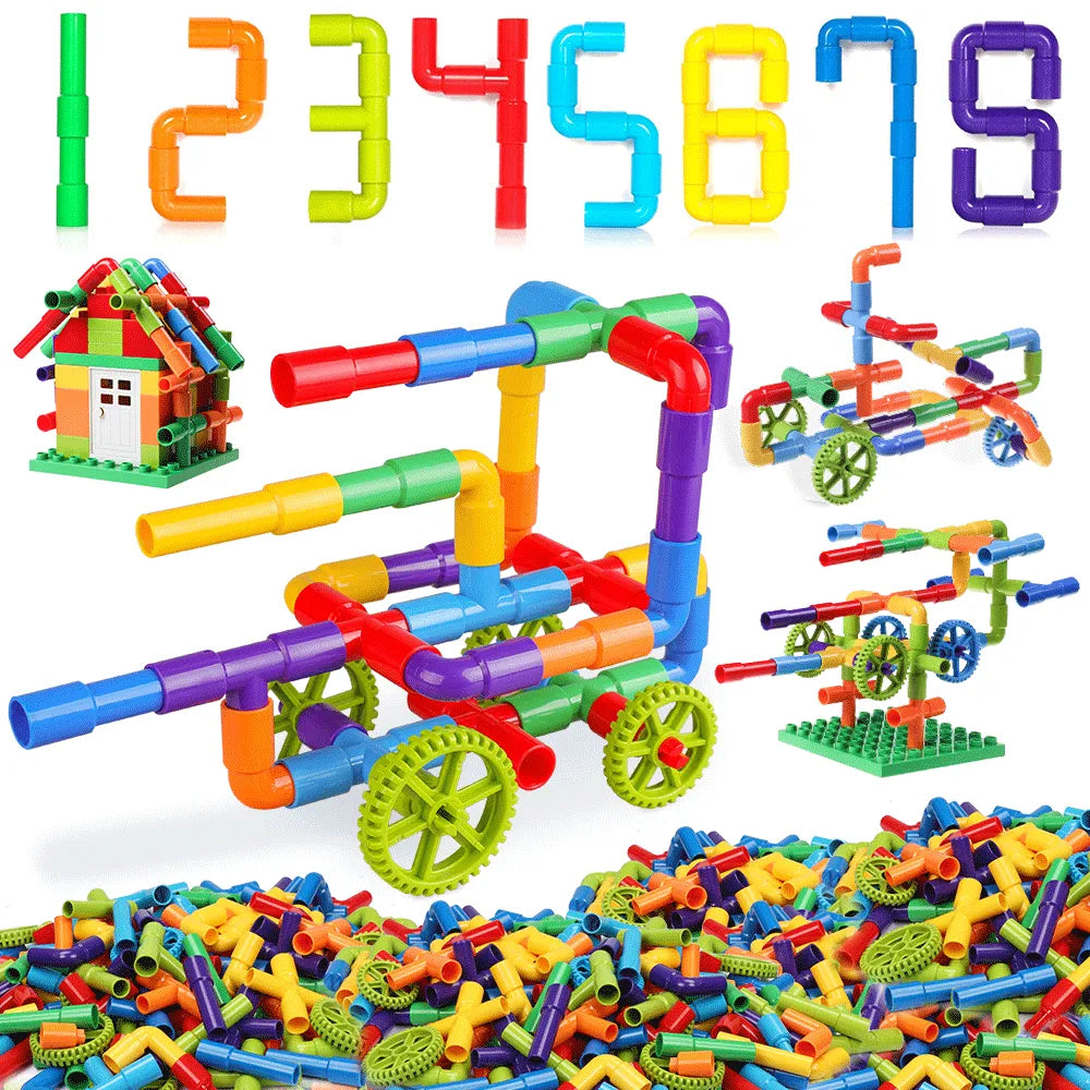 Montessori Water Pipe Building Blocks toys for Children