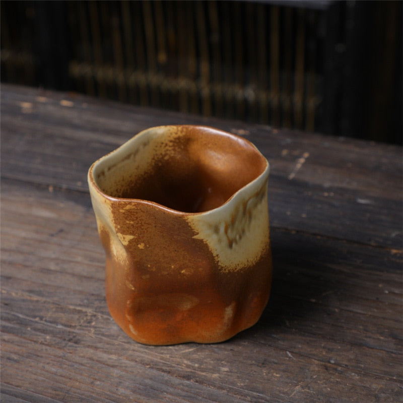 Twisted Shape Ceramic Coffee Cup