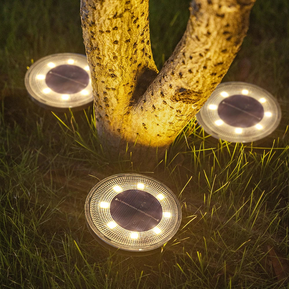 Solar-Powered Outdoor Ground Lights