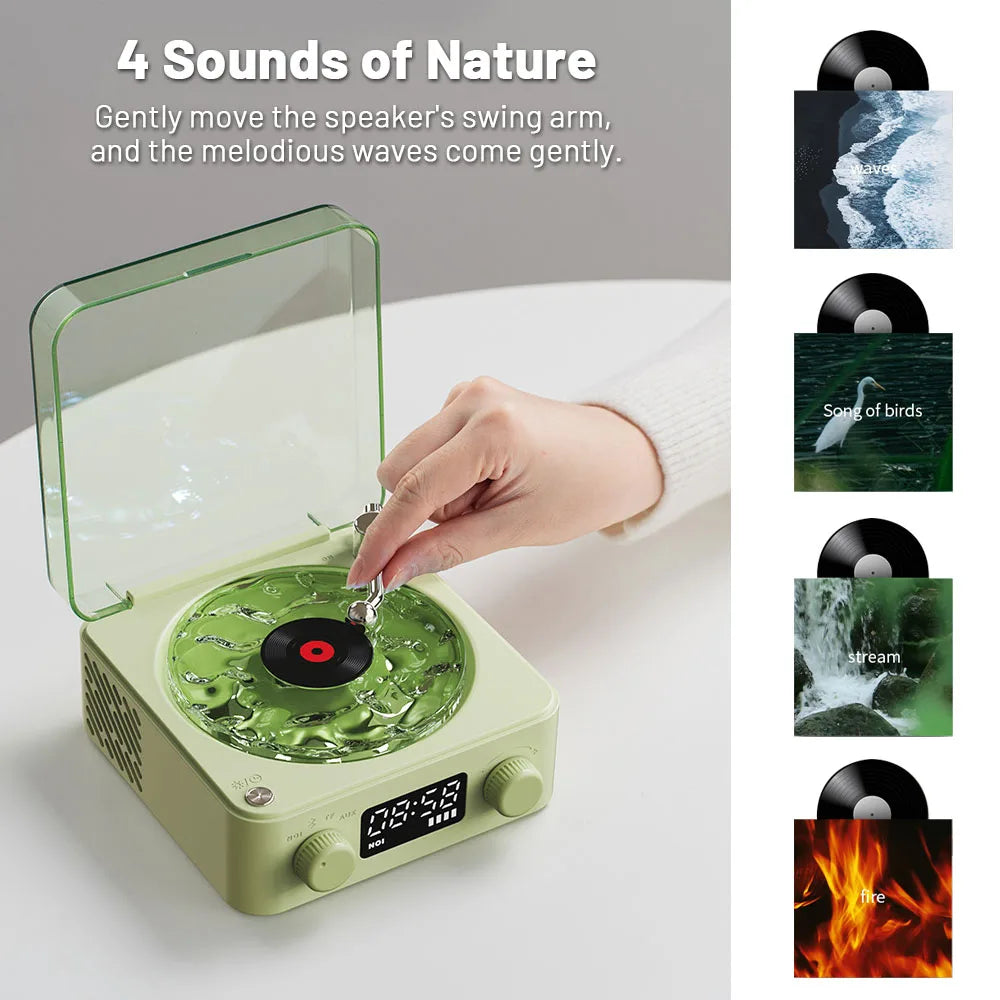 Mini Retro Bluetooth Speaker with White Noise & Light