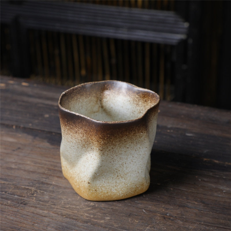 Twisted Shape Ceramic Coffee Cup