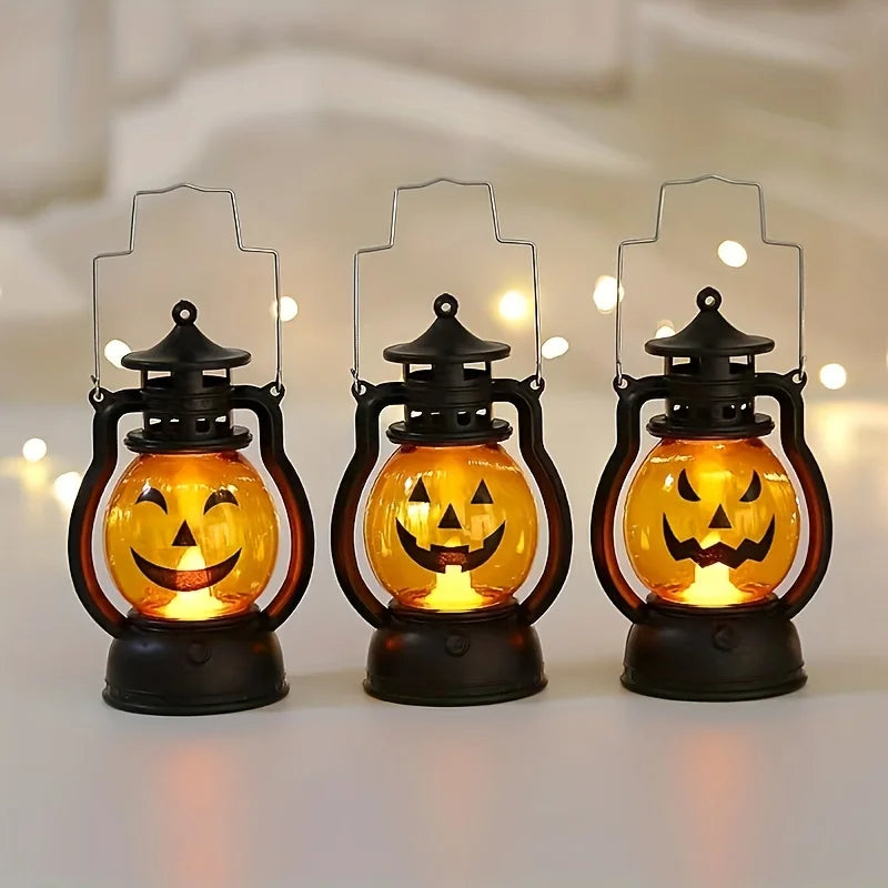 🎃 Spooky Pumpkin LED Lanterns for Halloween