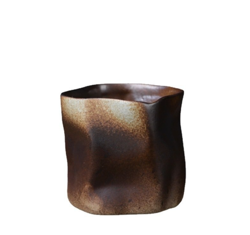 Twisted Shape Ceramic Coffee Cup