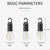 Rechargeable Hanging LED Light Bulbs for Backyards,Camping, and Backpacking