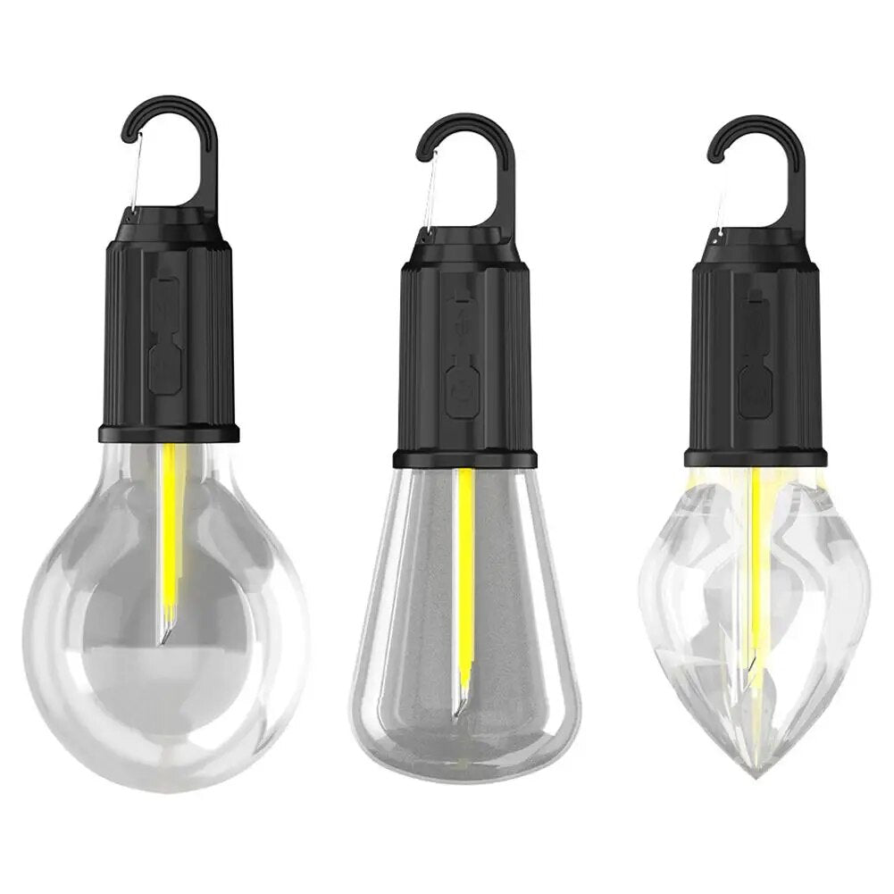 Rechargeable Hanging LED Light Bulbs for Backyards,Camping, and Backpacking