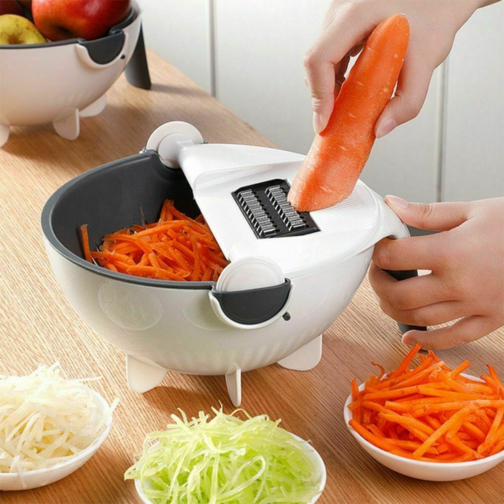 Vegetable Cutter With Drain Basket | Hut Dealz